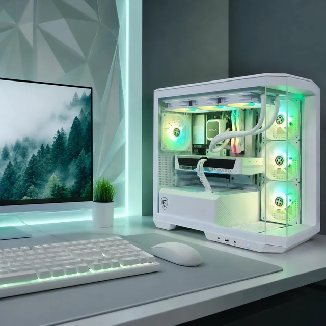 Alt view image 2 of 7 - XOTIC PC Project Zero Pano Ghost Extreme 3D Gaming PC, AMD Ryzen 7 9800X3D, NVIDIA GeForce RTX 5070, 32GB DDR5, 2TB SSD
