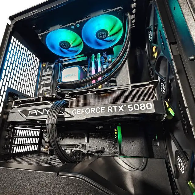 Alt view image 7 of 7 - XPC Meshify 3 Ultimate Gaming Desktop, AMD Ryzen 7 9800X3D 4.7GHz (5.2GHz Turbo Boost), RTX 5080 16GB, 2TB NVMe SSD, 32GB DDR5 RAM, 850W Gold PSU, Win 11