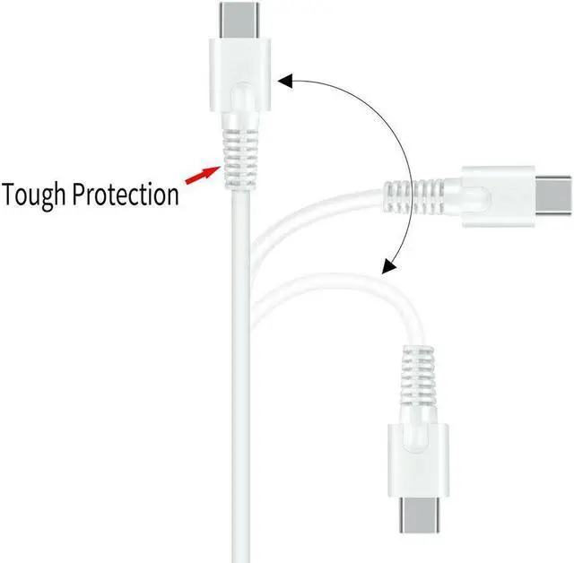 Alt view image 4 of 4 - ABLEGRID White 45W USB-C Power Adapter Charger For Dell Latitude 11-5179 11-5175 Laptop Mains