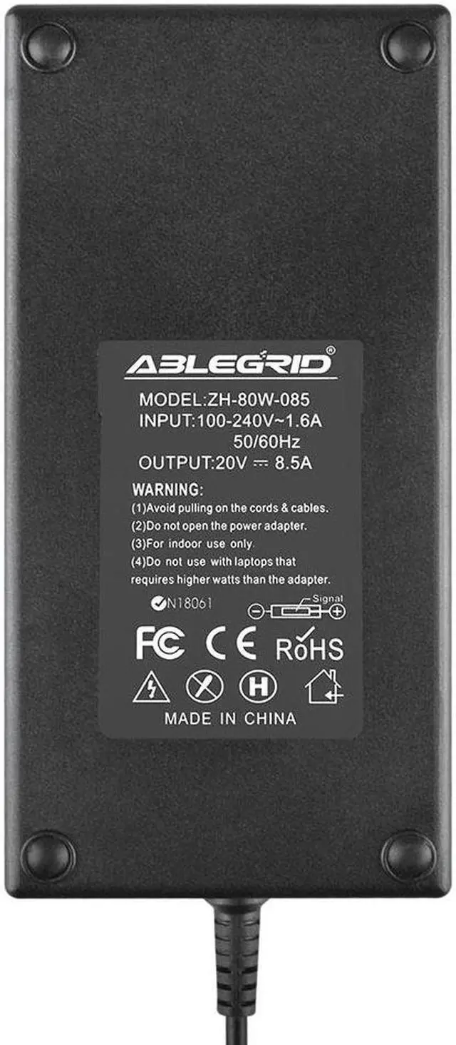 Alt view image 3 of 4 - ABLEGRID AC Adapter Charger for Lenovo ThinkPad W540 W541 8.5A 20V 170W Power Supply Cord