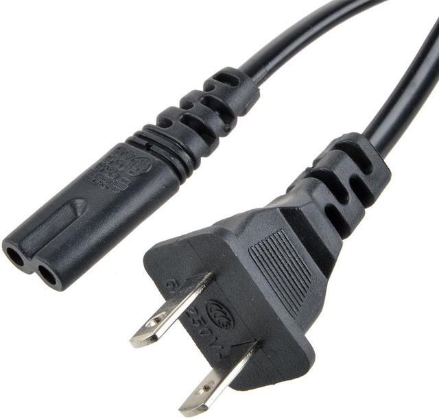 Main image of ABLEGRID 5ft 2 Prong Ac Wall Cable Power Cord for Led Lcd Tv, Samsung, Lg, Sharp; Canon Pixma, Hp Brother Epson Lexmark Printer, Ps2, Ps3 Slim, Ps4; Dell Sony Asus Gateway Toshiba Laptop Charger