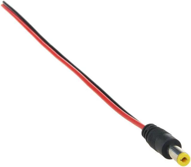 Alt view image 5 of 6 - 12V DC Power 5.5x2.1mm Pigtail Male Cable Plug CCTV Camera LED Light Red & Black