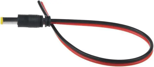 Alt view image 2 of 6 - 12V DC Power 5.5x2.1mm Pigtail Male Cable Plug CCTV Camera LED Light Red & Black