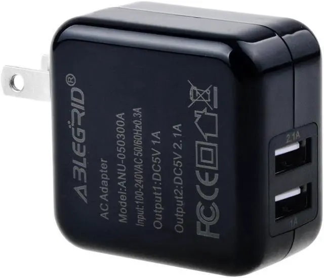 Alt view image 3 of 4 - ABLEGRID 5V 1A/2.1A Dual USB Port Power Charger For SONY Z3V Z4V MOTO X YOTA Phone 2