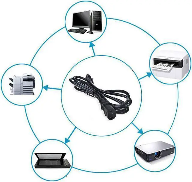 Alt view image 4 of 4 - ABLEGRID 5ft/1.5m UL Listed AC Power Cord Outlet Socket Cable Plug Lead for Thermaltake MID tower Purepower Toughpower Grand TP-1200M TP-1350M TR-700P, TR2 TRX-750M 750W W0134RE