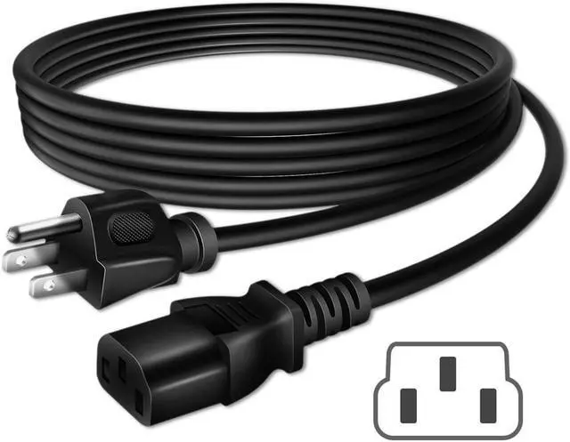 Alt view image 2 of 4 - ABLEGRID 5ft/1.5m UL Listed AC Power Cord Outlet Socket Cable Plug Lead for HP Business Compaq HSTND-2171-A1 416688-004, P8740AA W19B HSTND-2B01 WideScreen LCD LED TV Display Monitor