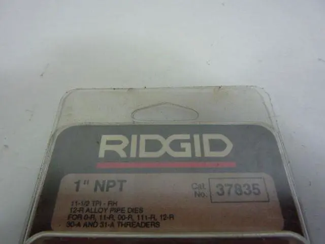 Alt view image 3 of 7 - RIDGID 37835 Pipe Thread Dies,1 In,Alloy,PK4