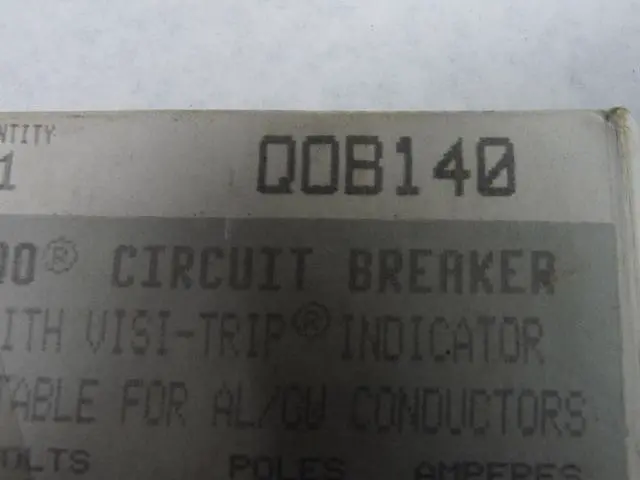 Alt view image 3 of 6 - SQUARE D QOB140 Miniature Circuit Breaker, QO Series, 40A, 1 Pole, 120/240V AC,