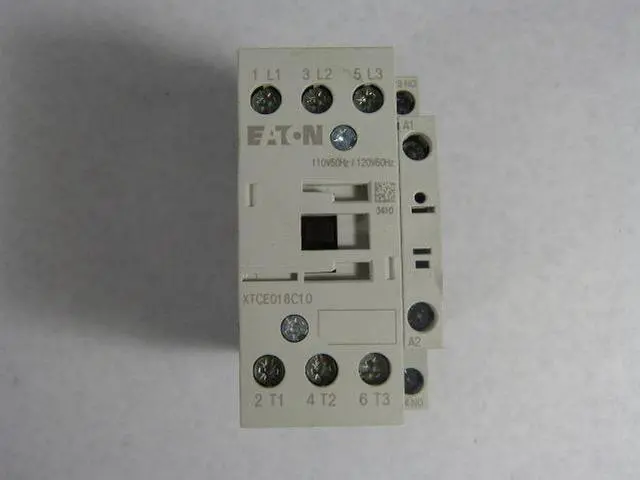 Alt view image 4 of 7 - EATON XTCE018C10A IEC Magnetic Contactor, 3 Poles, 120V AC, 18 A, Reversing: No