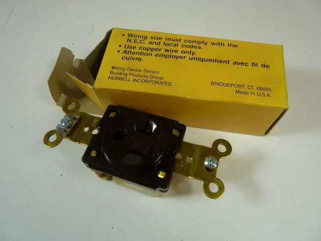Alt view image 3 of 6 - HUBBELL WIRING DEVICE-KELLEMS HBL5361 Straight Blade Receptacle, 5-20R, 20 A,