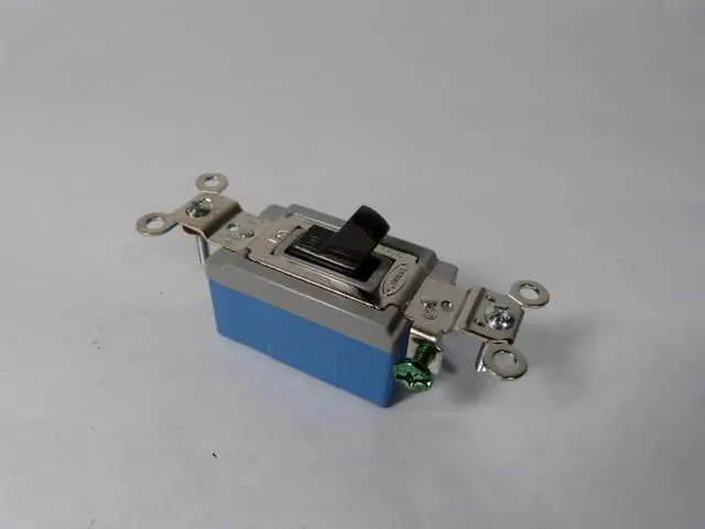 Alt view image 5 of 6 - HUBBELL WIRING DEVICE-KELLEMS HBL1201 Wall Switch,1-Pole,120/277V,15A,Brown
