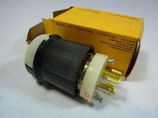 Alt view image 4 of 5 - HUBBELL WIRING DEVICE-KELLEMS HBL2411 Locking Plug, L14-20P, 20 A, 125/250V AC,