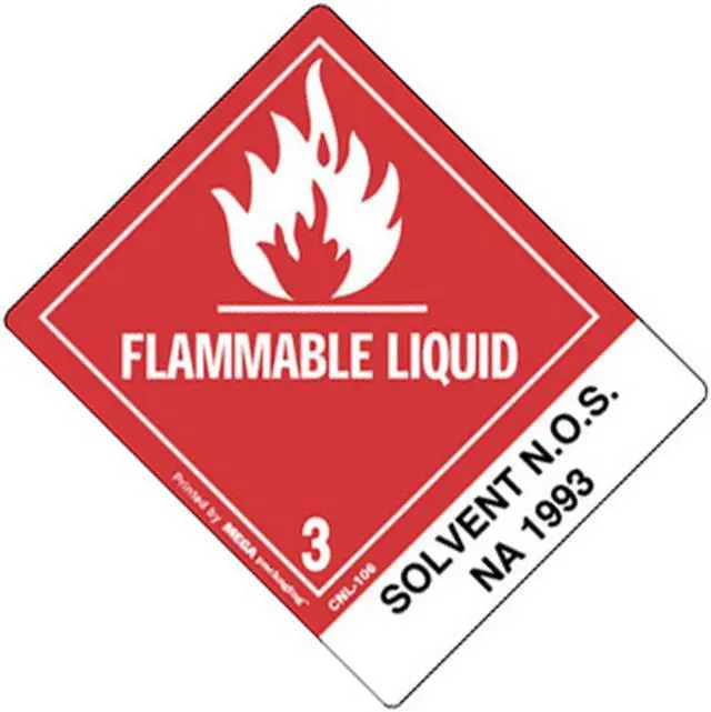 Main image of 4" x 4-3/4" Flammable Liquid - Compounds, Cleaning Liquid NA1993 Labels (500 per Roll)