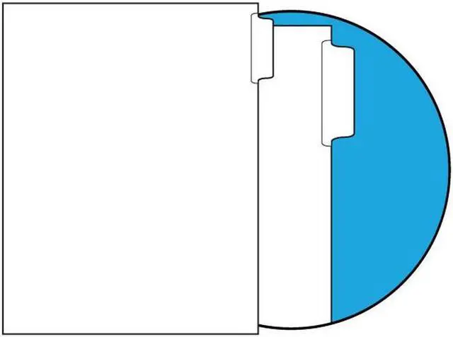 Main image of 90#, 1/5 Cut, Position 1 Blank Indexes, Clear Copier Mylar on Tab Area, Uncollated Single Position (Carton of 1250 Tabs)