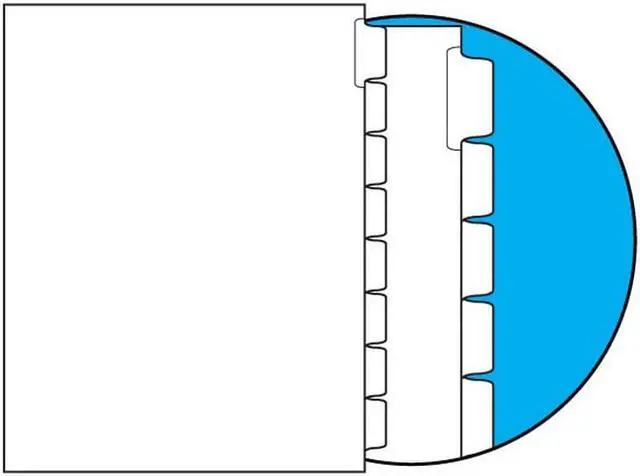 Main image of 90#, 1/8 Cut, Blank Indexes, Clear Copier Mylar on Tab Area, Straight Collated (Forward) (Carton of 1280 Tabs)