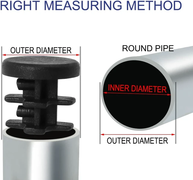 Alt view image 3 of 7 - 13mm 0.51" OD Plastic Tube Inserts Pipe Caps 8pcs 0.4"-0.47" Inner Dia Eqpt Legs