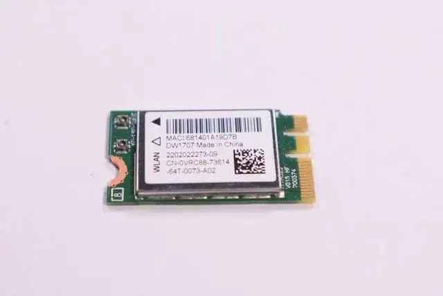 Alt view image 4 of 7 - Dell OEM Wireless DW1707 WLAN WiFi 802.11 b/g/n  Bluetooth 4.0 NGFF Card VRC88
