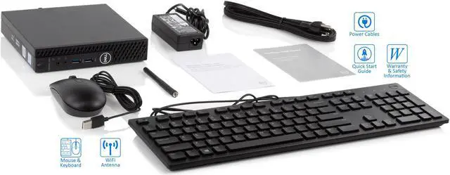 Alt view image 7 of 7 - Dell OptiPlex 3060 Micro Desktop, Intel 6-Core i5-8500T Upto 3.5GHz, 16GB RAM, 512GB SSD, HDMI, DisplayPort, Wi-Fi, Bluetooth, Windows 10 Pro