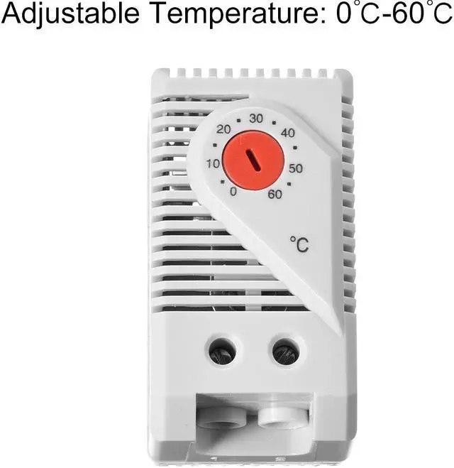 Alt view image 3 of 6 - Mechanical Thermostat, KTO011 0-60℃ Adjustable Compact Normally Close(N.C) Temperature Controller Switch
