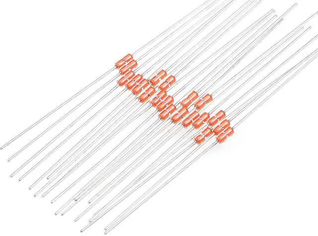 Main image of 20PCS NTC Thermistors Resistors MF58 3950B 10K Ohm Glass Sealed Temperature Sensors