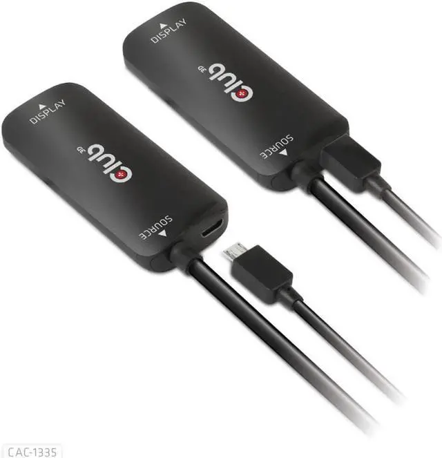 Alt view image 10 of 11 - Club 3D 4K 120Hz or 8k30Hz HDMI to DisplayPort Video Adapter w/USB Power