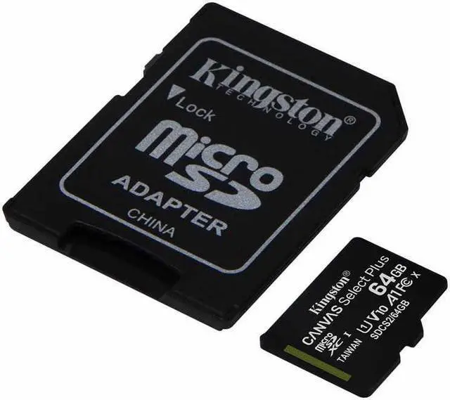 Alt view image 3 of 4 - Kingston - Set of 2 Micro SDXC Canvas Select Plus Cards, 100R, A1, C10 with 1 Adapter