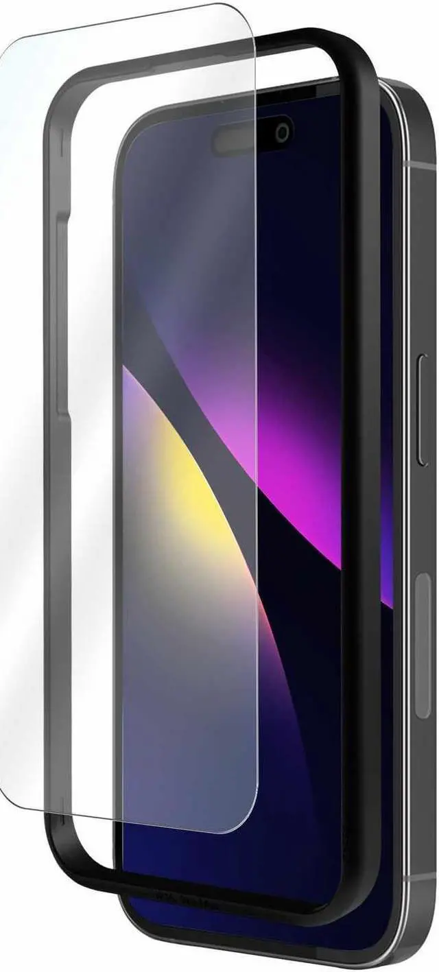 Alt view image 3 of 6 - Blu Element Tempered Glass Screen Protector with Installation Kit for iPhone 15 Pro Screen Protectors