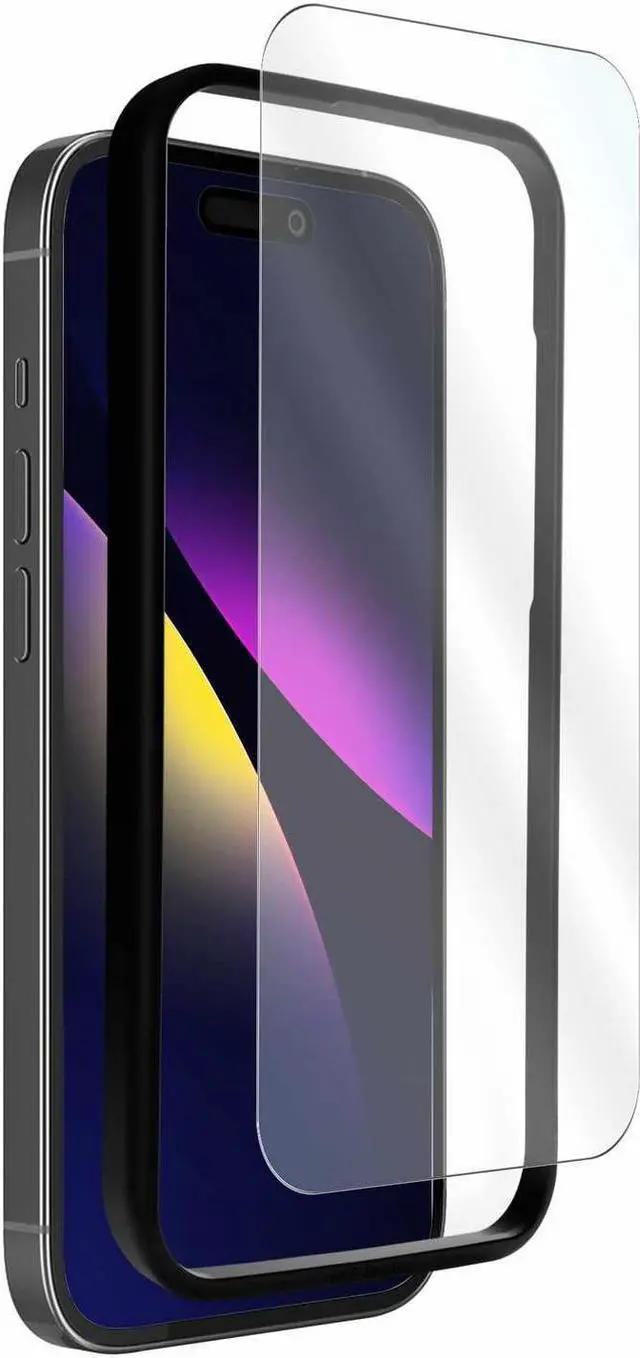 Alt view image 2 of 6 - Blu Element Tempered Glass Screen Protector with Installation Kit for iPhone 15 Pro Screen Protectors