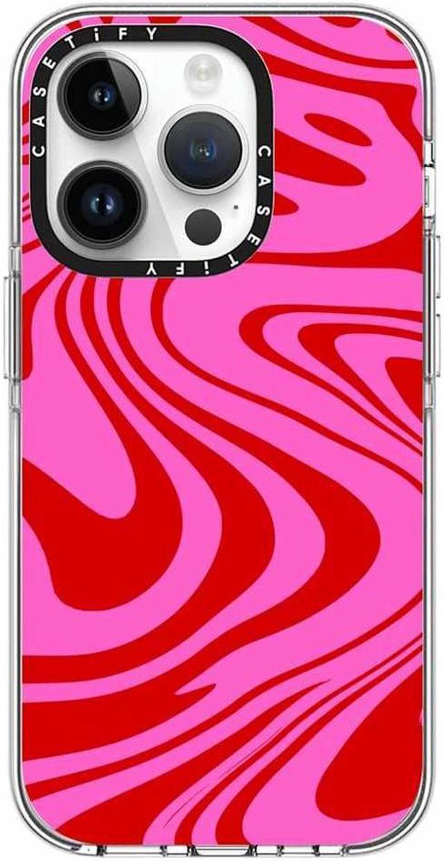 Casetify Impact Clear Case with MagSafe Marble Trippy Wavy Swirl