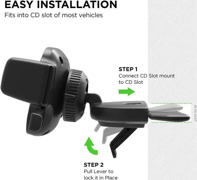 Alt view image 13 of 19 - iOttie Easy One Touch 4 CD Slot Mount Universal Black Car Holders And Mounts