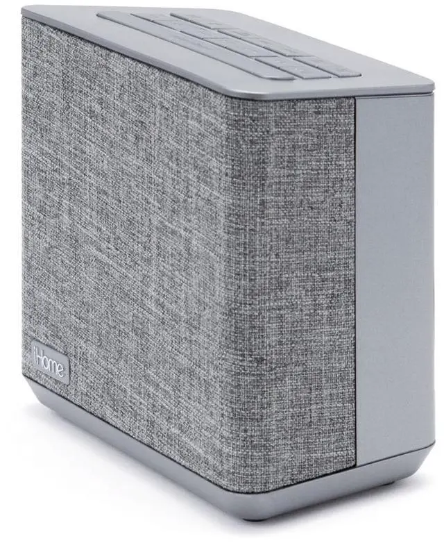 Alt view image 2 of 4 - iHome Bluetooth Dual Alarm FM Clock Radio USB Charge Grey Speakers and Alarm Clocks