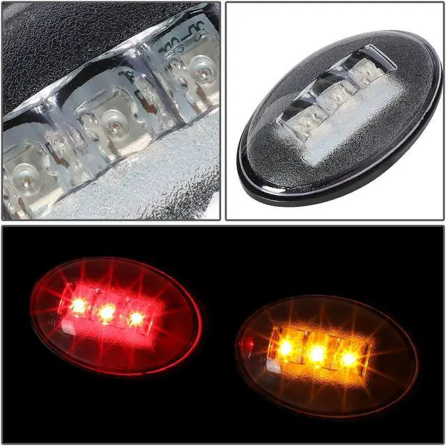 Alt view image 5 of 7 - DNA Motoring FENDL-FSD99-CH For 1999 to 2010 Ford F250 F350 F450 Super Duty LED Dually Bed Fender Side Marker Light Set 00 01 02 03 04 05 06 07 08 09