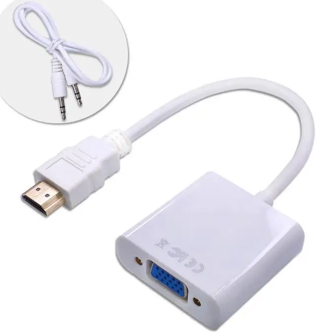Alt view image 4 of 5 - HD 1080P for HDMI To VGA Adapter Converter Cable With Audio Video Cable For Projector Monitor PC Laptop