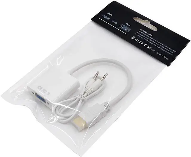Alt view image 2 of 5 - HD 1080P for HDMI To VGA Adapter Converter Cable With Audio Video Cable For Projector Monitor PC Laptop