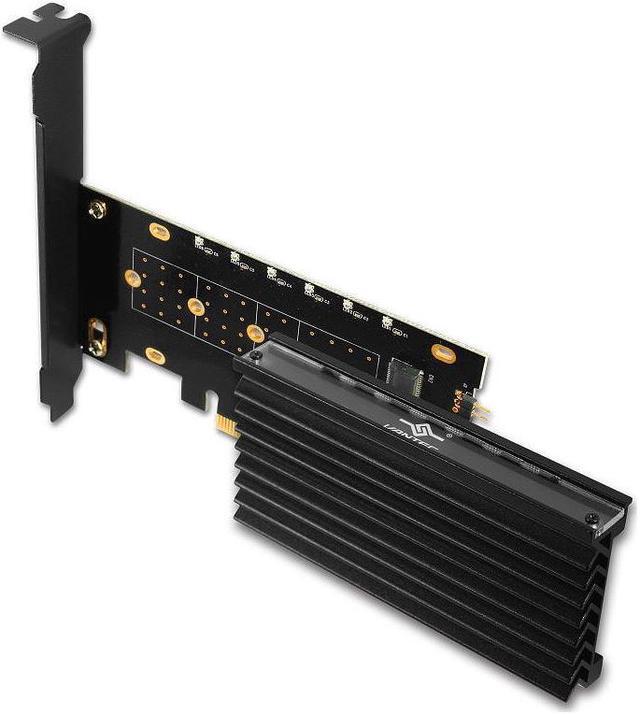 Alt view image 2 of 5 - VANTEC UGT-M2PC12-RGB M.2 NVMe PCIe x4 Adapter With ARGB Heat Sink