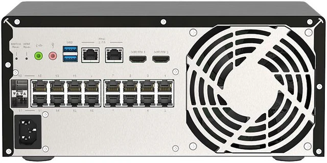 Alt view image 3 of 4 - QNAP QGD-3014-16PT 16-Port Desktop Guardian PoE Managed Switch