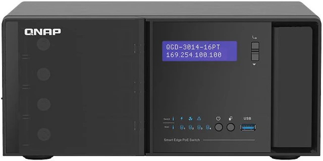 Alt view image 2 of 4 - QNAP QGD-3014-16PT 16-Port Desktop Guardian PoE Managed Switch