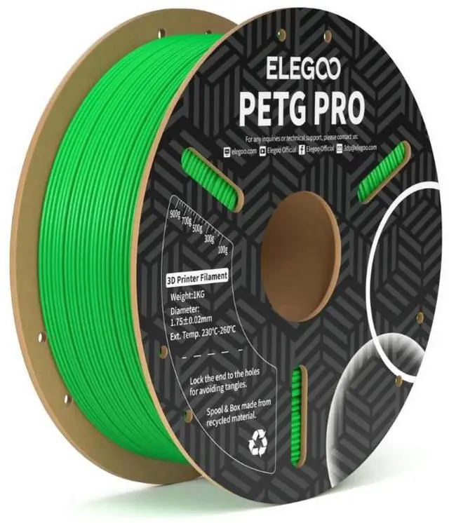Main image of Elegoo PETG Pro Filament Green 1.75mm Spool, 1kg