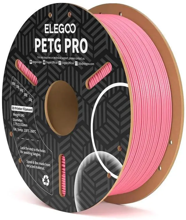 Main image of Elegoo PETG Pro Filament Pink 1.75mm Spool, 1kg