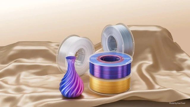 Alt view image 4 of 4 - Elegoo PLA Filament 1kg 1.75mm, Silk Red