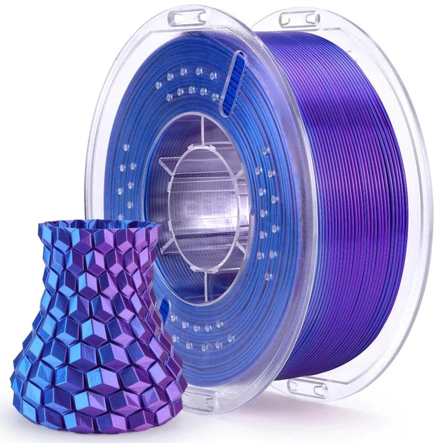 Main image of Elegoo PLA Filament 1kg 1.75mm, Silk Blue Purple