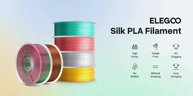 Alt view image 5 of 5 - Elegoo PLA Filament 1kg 1.75mm, Silk Blue Purple