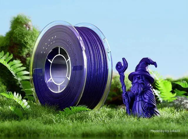 Alt view image 6 of 6 - Elegoo PLA Galaxy Peacock Blue 1.75mm 3D Printing Filament Spool, 1kg