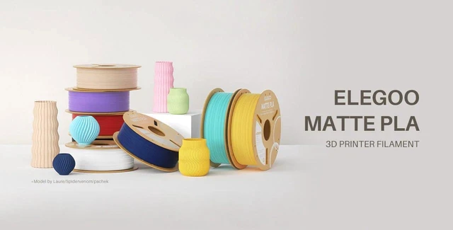 Alt view image 6 of 7 - Elegoo PLA Matte Filament, 1.75mm, 1kg, Teal Green