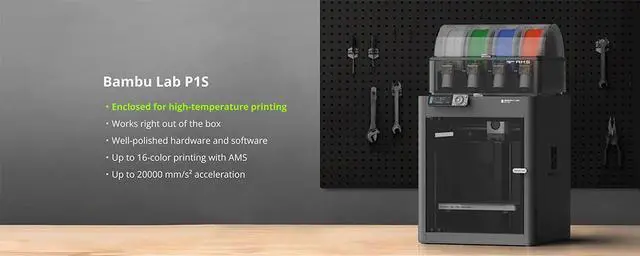 Alt view image 4 of 7 - Bambu Lab P1S Combo Enclosed CoreXY 3D Printer w/ AMS
