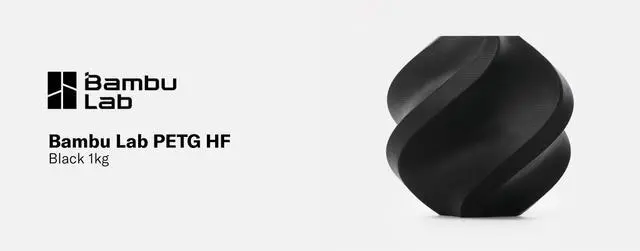 Alt view image 3 of 4 - Bambu Lab PETG HF Filament, Black, 1kg w/ Spool