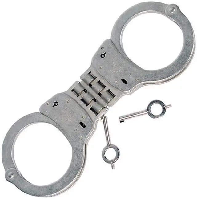 Main image of Smith & Wesson Hinged Handcuff, Nickel 350096
