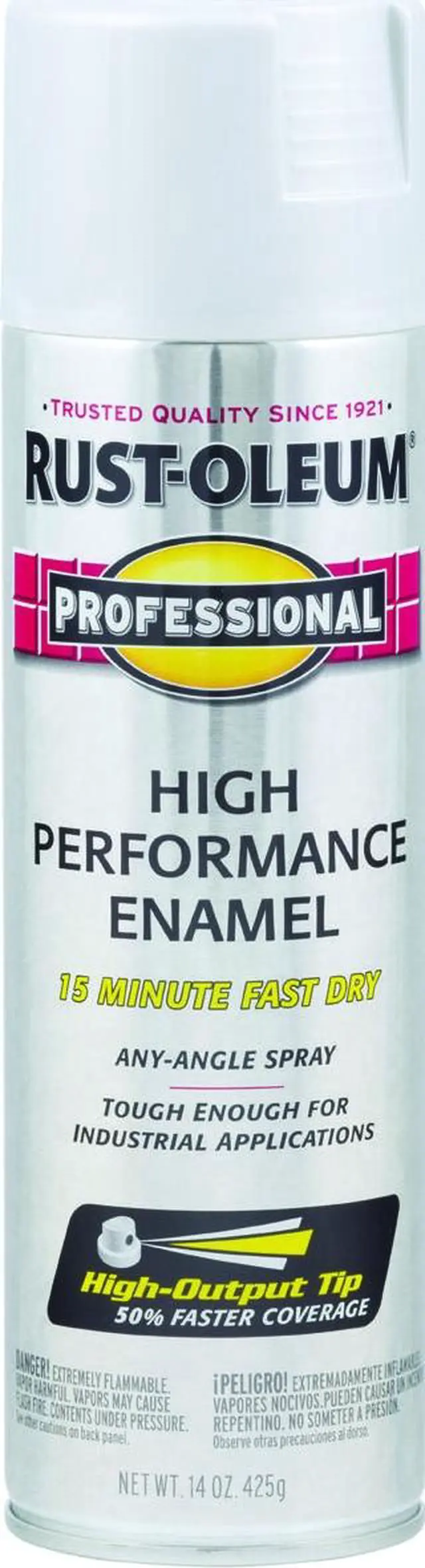 Main image of Rustoleum Professional High Performance Topcoat Enamel Spray Paint, 14 oz Aerosol Can, 14 sq-ft