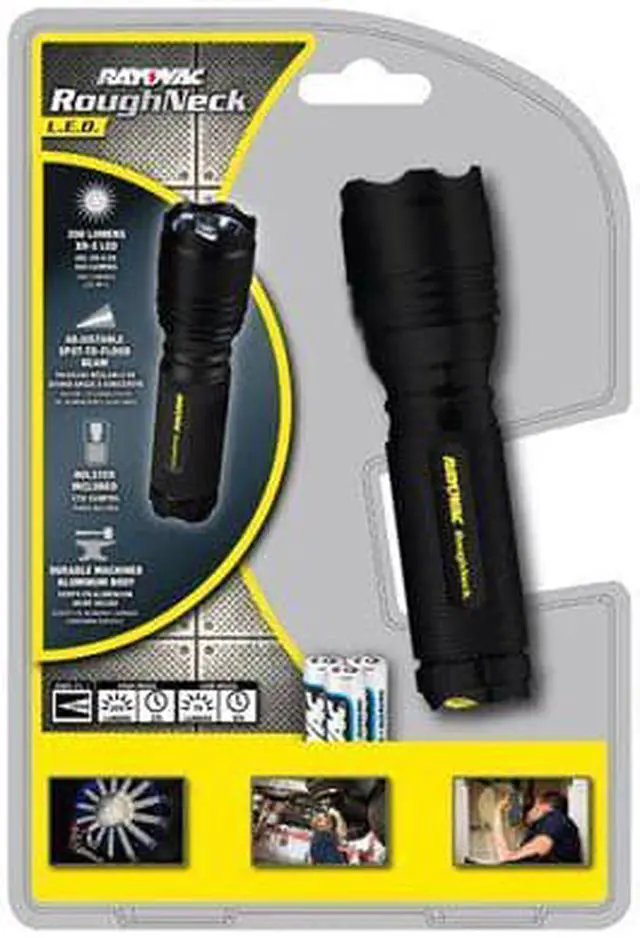 Alt view image 19 of 20 - Rayovac LED Aluminum Flashlight 3 AAA Black RNT3AAAB