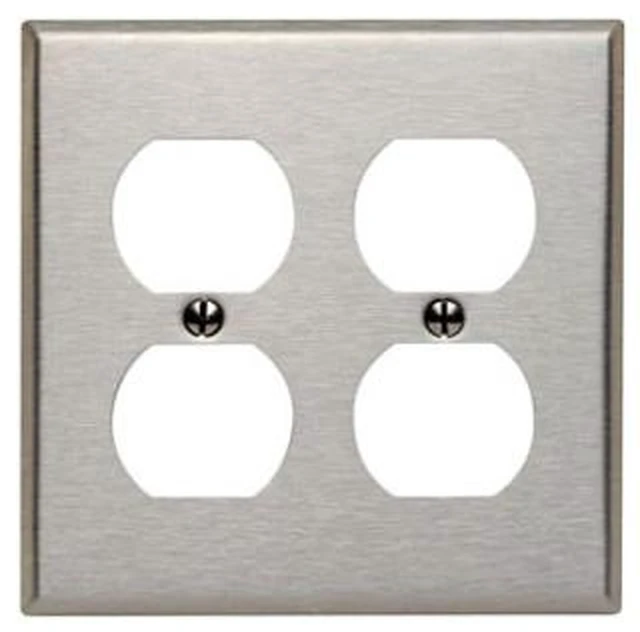 Alt view image 5 of 5 - 84016 2-Gang Dplx Device Rcptcl Wlplt, Stndrd, Device Mount, Stainless Steel